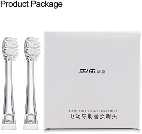 SEAGO Toothbrush Replacement Heads - SG977 SG513 - SEAGO Kids Toothbrushes Heads for Toddlers - Compatible with seago Electric Toothbrushes Kids (White, 8-Pack)