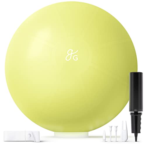 Greater Goods Exercise Ball - Yoga Ball for Working Out, Balance, Stability, and Pregnancy, Avocado Green, 55cm