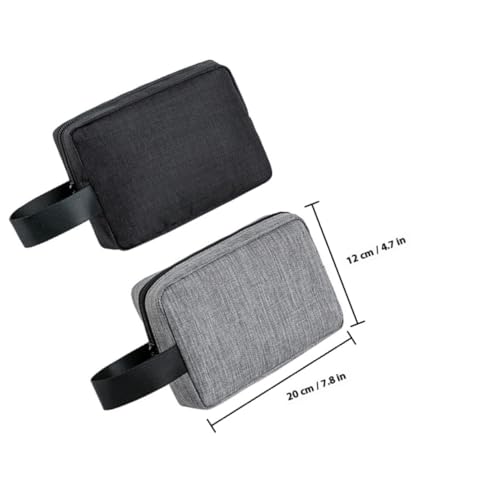 TOGEVAL 2Pcs Digital Accessory Organizing Bags Set, Waterproof Portable Storage Pouches with Zipper, Sundries and Travel Cable Organizer for Electronics and Small Gadgets