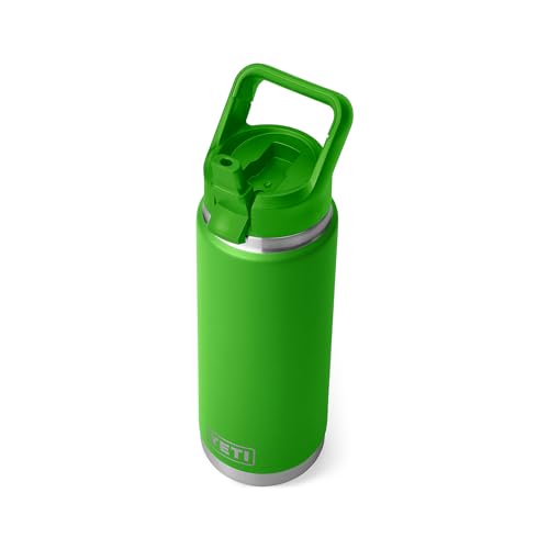 YETI Rambler 26 oz Bottle, Vacuum Insulated, Stainless Steel with Color Matching Straw Cap, Canopy Green