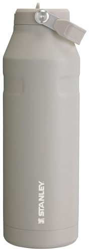 Stanley IceFlow Flip Straw 2.0 Water Bottle 50 OZ | Built-In Straw with Larger Opening | Lightweight & Leak-Resistant | Insulated Stainless Steel | BPA-Free | Ash