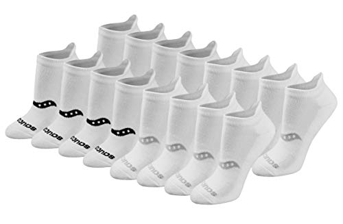 Saucony Women's RunDry Performance 8, 16 Pairs Heel Tab Athletic Socks, S-L