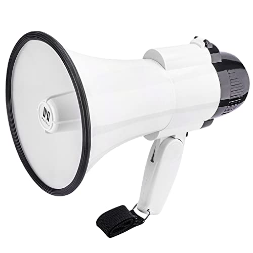 MGROLX Portable Megaphone Bullhorn-Loud Speaker with Siren, 260s Recording&USB Input-30 Watt Power & 800 Yard Range-Lightweight for Cheerleading, Football, Baseball, Basketball
