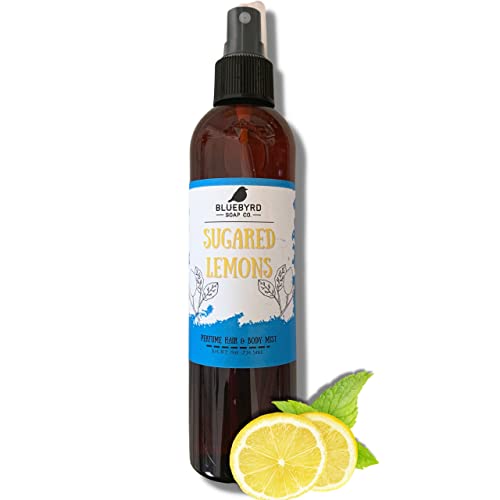 BLUEBYRD Soap Sugared Lemon Hair & Body Fragrance Spray | Sweet Perfume Mist for Hair & Body | Weightless Hair Refresher | Clean, Vegan, No Paraben Sulfate and Silicones| Alcohol-Free (Sugar Lemon)