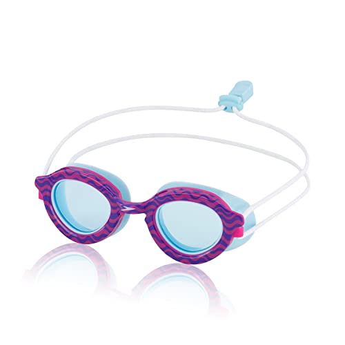 Speedo Unisex-Child Swim Goggles Sunny G Ages 3-8, Purple Pink/Celeste