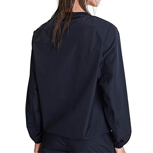 HOTSUIT Sauna Jackets Women Workout Sauna Shirts Anti Rip Gym Sweat Suit, Black, S
