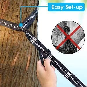 G4Free Large Camping Hammock with Mosquito Net 2 Person Pop-up Parachute Lightweight Hanging Hammocks Tree Straps Swing Bed for Outdoor Backpacking Backyard Hiking