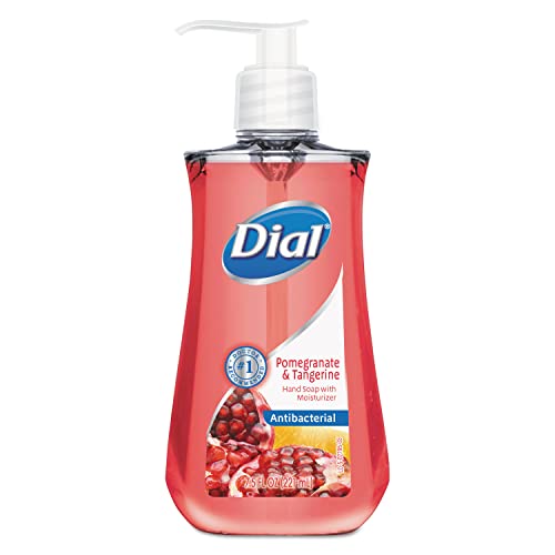 Dial 02795 Antimicrobial Liquid Soap, 7 1/2 oz Pump Bottle, Pomegranate & Tangerine