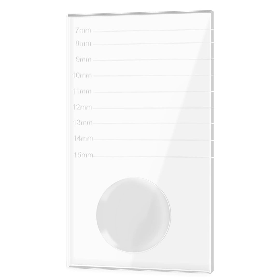 G2Plus Glass False Lash Holder, 4'' X 2'' X 0.4''Lash Pallet For Lash Extensions, 2-In-1 Crystal False Lashes Adhesive Glue Pall