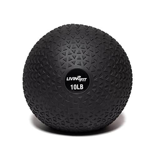 Living.Fit Slam Ball – Durable Heavy-Duty 80 LB Slam Ball for Strength Training, Crossfit, and Functional Fitness – Available in Multiple Weights – Non-Slip Grip, Versatile for Full-Body Workouts