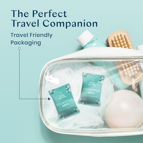 Body Restore Shower Steamers Aromatherapy 15 Pack - Birthday Gifts for Women, Men, Travel Essentials, Stress Relief, Relaxation, Self Care - Eucalyptus