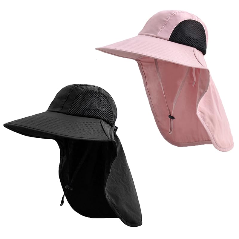 Sun Hat for Men Women with Neck Flap,UPF 50+ UV Protective Hiking Fishing Hats,Wide Brim Sun Hat for Women&Men …