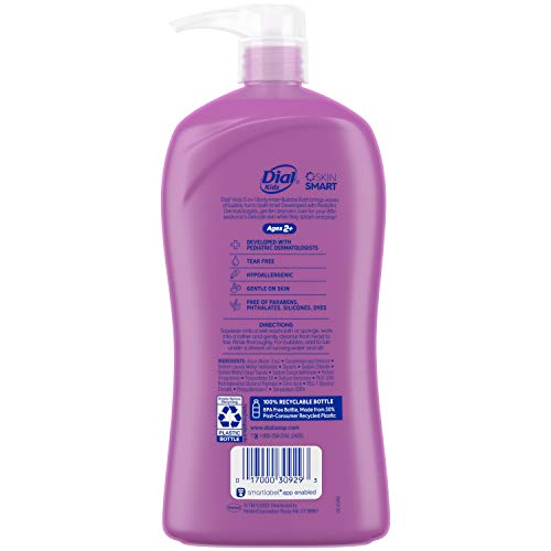 Dial Kids all in one hair, body wash and bubble bath, Tear free and gentle on skin, Lavender Scent, 32 fl oz