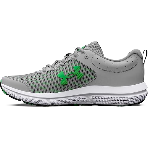 Under Armour Men's Charged Assert 10, (103) Mod Gray/Mod Gray/Green Screen, 7, US