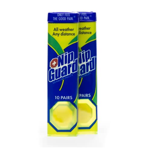 NipGuards - Guaranteed Nipple Protection Since 1998 for Endurance Athletes. Complete Protection in All Race Distances - Even Ultra Marathon 100 Milers! Water Proof. Sweat Proof (20 Pairs) Nude