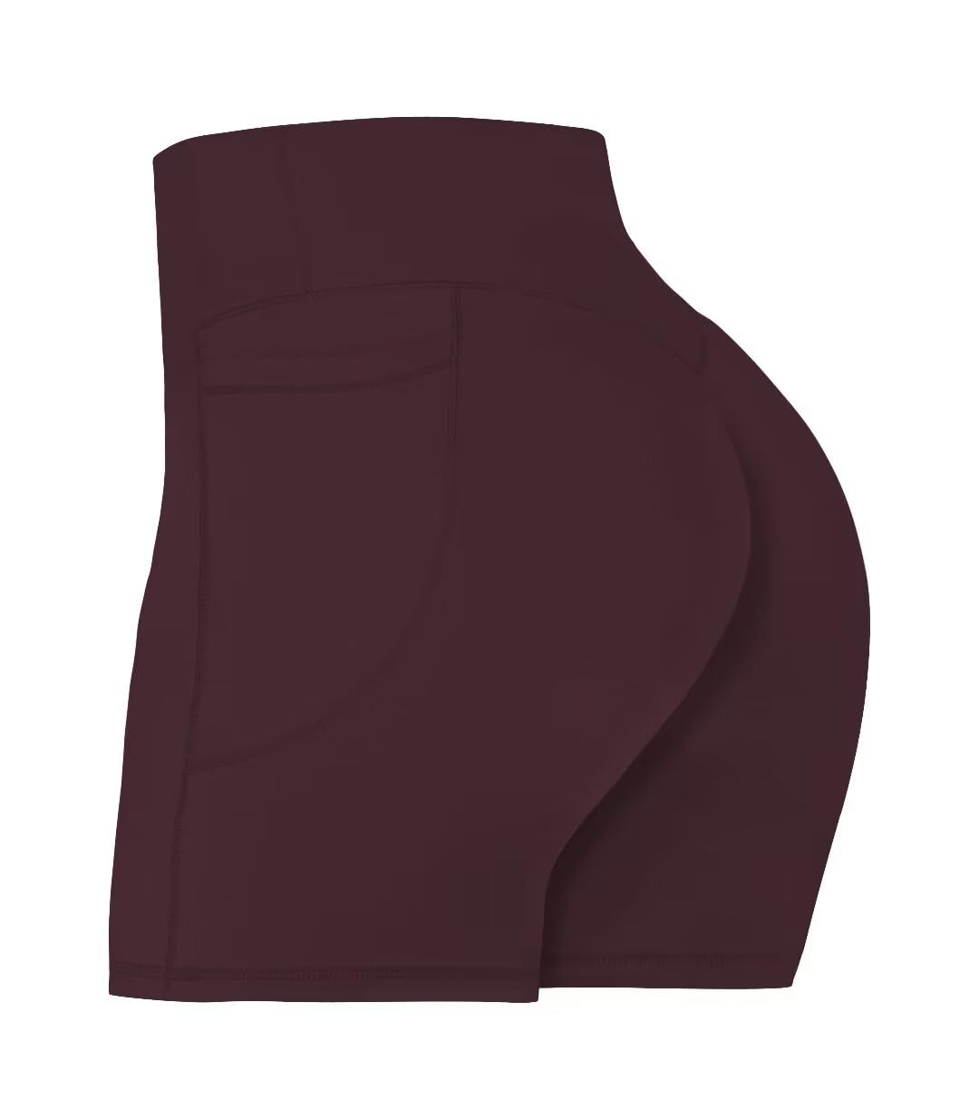 Sunzel No Front Seam Biker Shorts for Women with Pockets, Yoga Workout Gym Bike Shorts with Tummy Control 5" Chocolate Brown X-Small