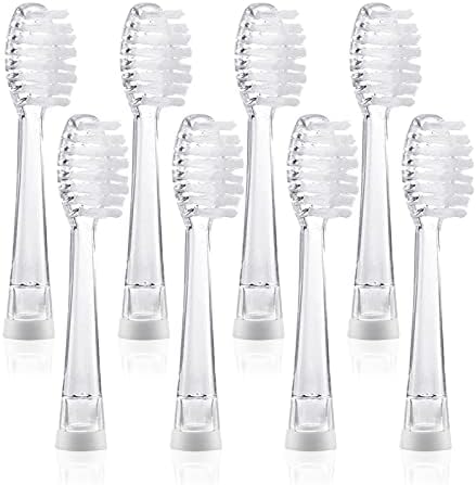 SEAGO Toothbrush Replacement Heads - SG977 SG513 - SEAGO Kids Toothbrushes Heads for Toddlers - Compatible with seago Electric Toothbrushes Kids (White, 8-Pack)