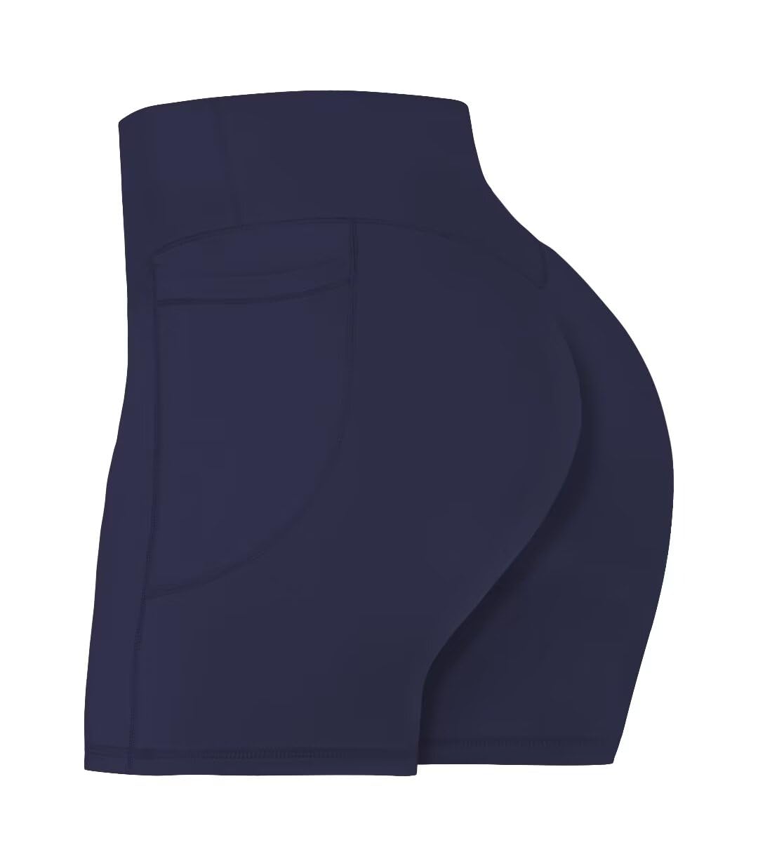 Sunzel No Front Seam Biker Shorts for Women with Pockets, Yoga Workout Gym Bike Shorts with Tummy Control 5" Inseam Ash Blue X-Small