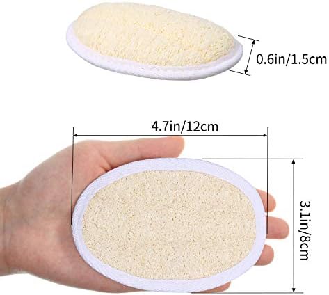 Boao 24 Pcs Loofah Pack Loofah Pads Bulk for Facial Exfoliating Body Bath Shower Mini Sponge Pads Natural Scrubber Brush for Men Women Spa and Travel