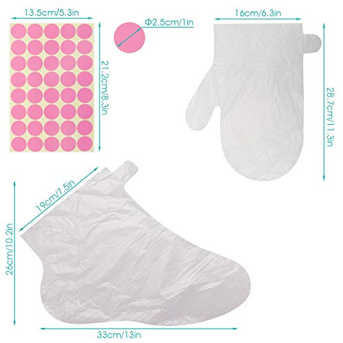 Segbeauty Paraffin Wax Liners, 200pcs Larger and Thicker Plastic Hand and Foot Bags, Plastic Paraffin Bath Mitt Glove and Sock Liners Paraffin Wax Mitts for Wax Treat-Ment Paraffin Machine
