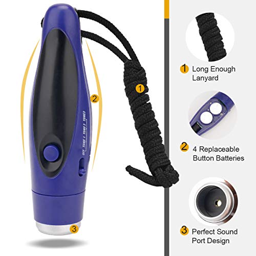 Electronic Whistle, Battery Operated Whistle Adjustable 3 Different Loud Whistle Sounds with Lanyard Handheld Electronic Whistles for Referees Volleyball Coaches Teacher, Soccer Sports Whistle-Blue