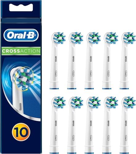 Oral-B Pro Cross Action Toothbrush Heads for Electric Toothbrush, Pack of 10, Suitable for a Post Box