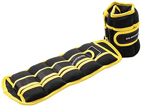 Signature Fitness Fully Adjustable Ankle Wrist Arm Leg Weights, Adjustable, 15-lb Pair, 0-7.5 lbs Each