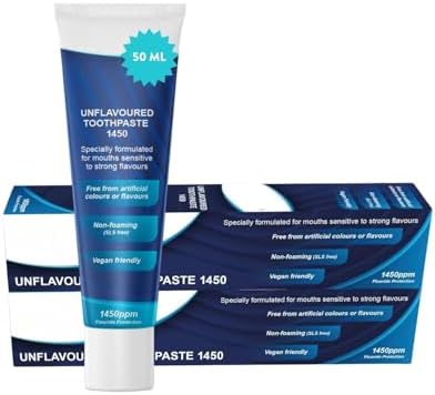Unflavored Toothpaste 50ml (2PACK, Total 100ml) | Mild, Flavor-Free Toothpaste (2)