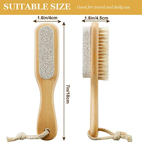 3 Pieces Foot File Rasp Callus Remover Pumice Stone Rasp Brush Double Sided Foot Scrubber Exfoliator with Pumice Stone and Bristle Brush Foot Scraper Pedicure Tools for Dry Dead Skin Foot Care