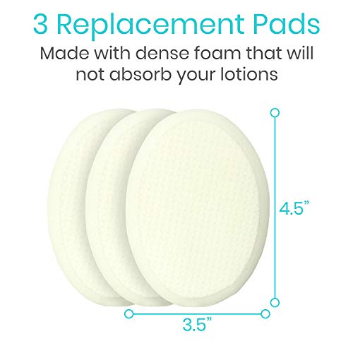 Vive Lotion Applicator for Back, Feet (17.5") - Self Washer Beauty Shower Sponge, Long Handle Cream Wand for Elderly, Women - Apply Medicine, Skin Cream, Body Wash, Sunscreen, Tanner