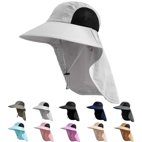 Sun Hat for Men Women with Neck Flap,UPF 50+ UV Protective Hiking Fishing Hats,Wide Brim Sun Hat for Women&Men …