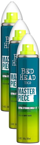 TIGI Bed Head Masterpiece Shiny Hairspray for Strong Hold Travel Size 2.4 oz (Pack of 3)
