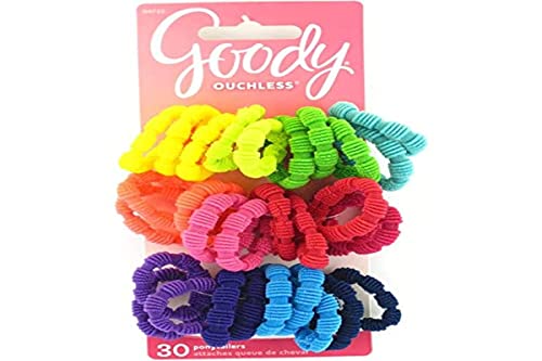 Goody Girls Ribbed Ponytailers, 30 Count