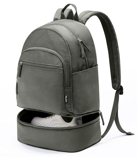 Uselike Gym Backpack for Women Small Gym bag with Expandable Shoe Compartment Water Resistant Sports Backpack 26L