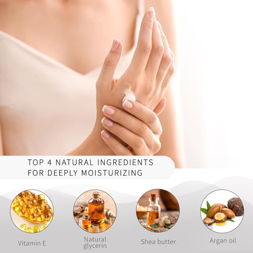 BODY & EARTH # LOVE Hand Cream Gift Set for Women, Hand Lotion Gift for Mothers Day, Travel Size Lotion, Repair & Moisture Dry Hands, 2 Hand Cream & Exfoliating Cream, Skin Care Birthday Gift for Her