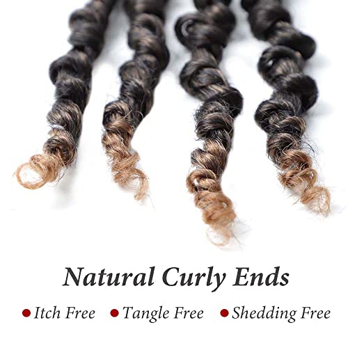 VIOLET Pre-twisted Passion Twist Crochet Hair 6 Inch 9 Packs Passion Twist Hair Pre Looped Ombre Blonde Short Passion Twist Hair Crochet Braids Hair Extensions(T27,6 Inch,9 Packs)