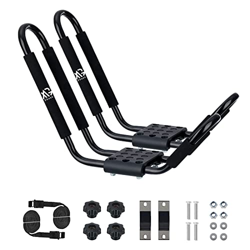 XGeek Kayak Roof Rack, Surfboard, Canoe and Ski Board Rooftop Mount Carrier J-Style Rack on SUV, Car and Truck.