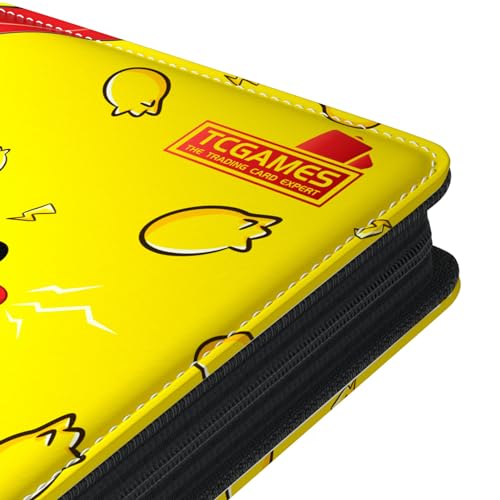 Card Binder 4-Pocket, 440 Pockets Card Holder Album with 55 Sleeves Red