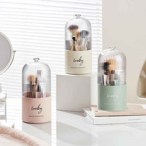 360 Degree Rotating Makeup Holder Rotatable Desktop Pen Storage Box Cosmetic Organizer Student Desk Organizer Tool