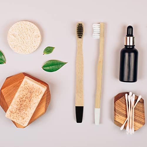 Estune 24 Pcs Kids Bamboo Toothbrushes Soft Bristle Individually Wrapped Toddler Toothbrush Manual Travel Tooth Brushes for Kids Children Adults School Travel Teeth Oral Supplies 5.7 Inch