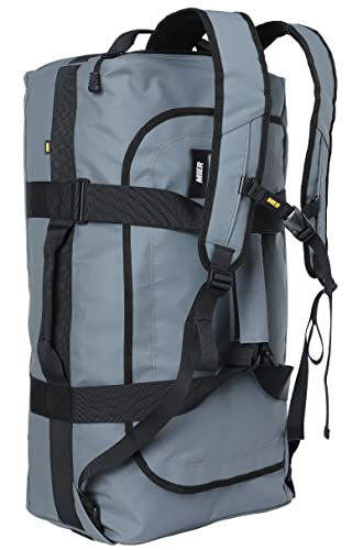 MIER 40L Backpack Duffle for Men Heavy Duty Duffel Bag with Backpack Straps for Travel, Gym, Sports, Convertible and Water Resistant, Gray