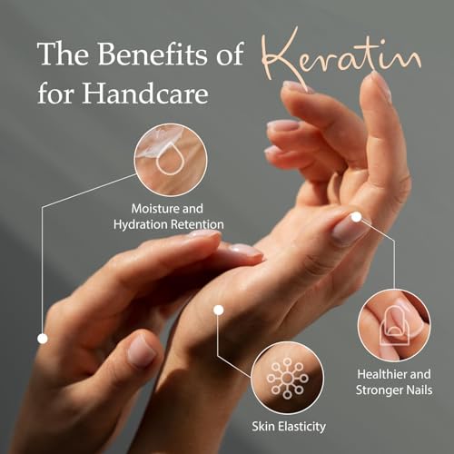 Bodipure Premium Hand Mask Keratin Gloves | Moisturizing Gloves for Dry Hands & Nail-Strengthening & Cuticle Softening | Spa Experience at Home | Chemical Free & for All Skin Types | 4 Pairs