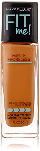 Maybelline New York Fit Me Matte Plus Poreless Foundation Makeup, Coconut, 1 Fluid Ounce