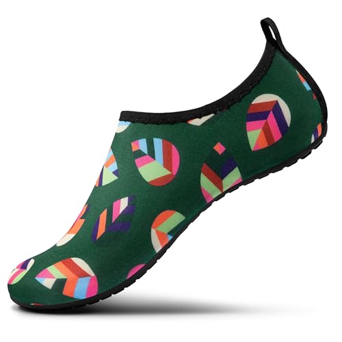 SEEKWAY Water Shoes Women Men Adult Quick-Dry Aqua Socks Barefoot Non Slip for Beach Swim River Pool Lake surf Black Size SK002