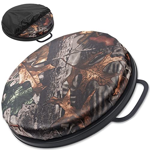 WarBull Bucket Seat 5 Gallon, 360-Degree Swivel Bucket Cushion, Camo Padded Bucket Lid, for Hunting, Ice Fishing, Gardening and Camping, Quiet, Comfortable, Waterproof