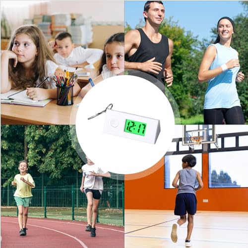 Keychain Clock - 5.6x2.1x2.3cm Pocket Watch Clip, Lightweight Electronic Timepiece | Dynamic Activity Student Sports Accessory For Teens Adults Kids Portable Mini Digital Keyring Watch Gadget