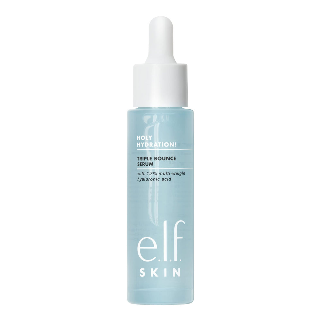 E.L.F. Skin Holy Hydration! Triple Bounce Serum, 1.7% Hyaluronic Acid Serum For Plump, Bouncy Skin, Great For Hydrating Dry Skin