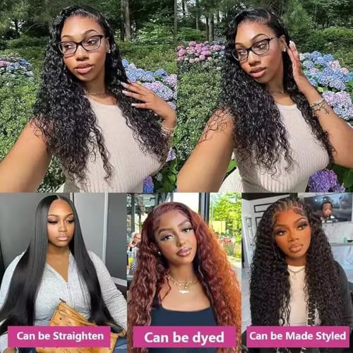 Deep Wave Bundles Human Hair 16 18 20 Inch Deep Curly Bundles 12A Grade 100% Unprocessed Brazilian Virgin Hair Wet and Wavy Bundles Double Weft Natural Black Color