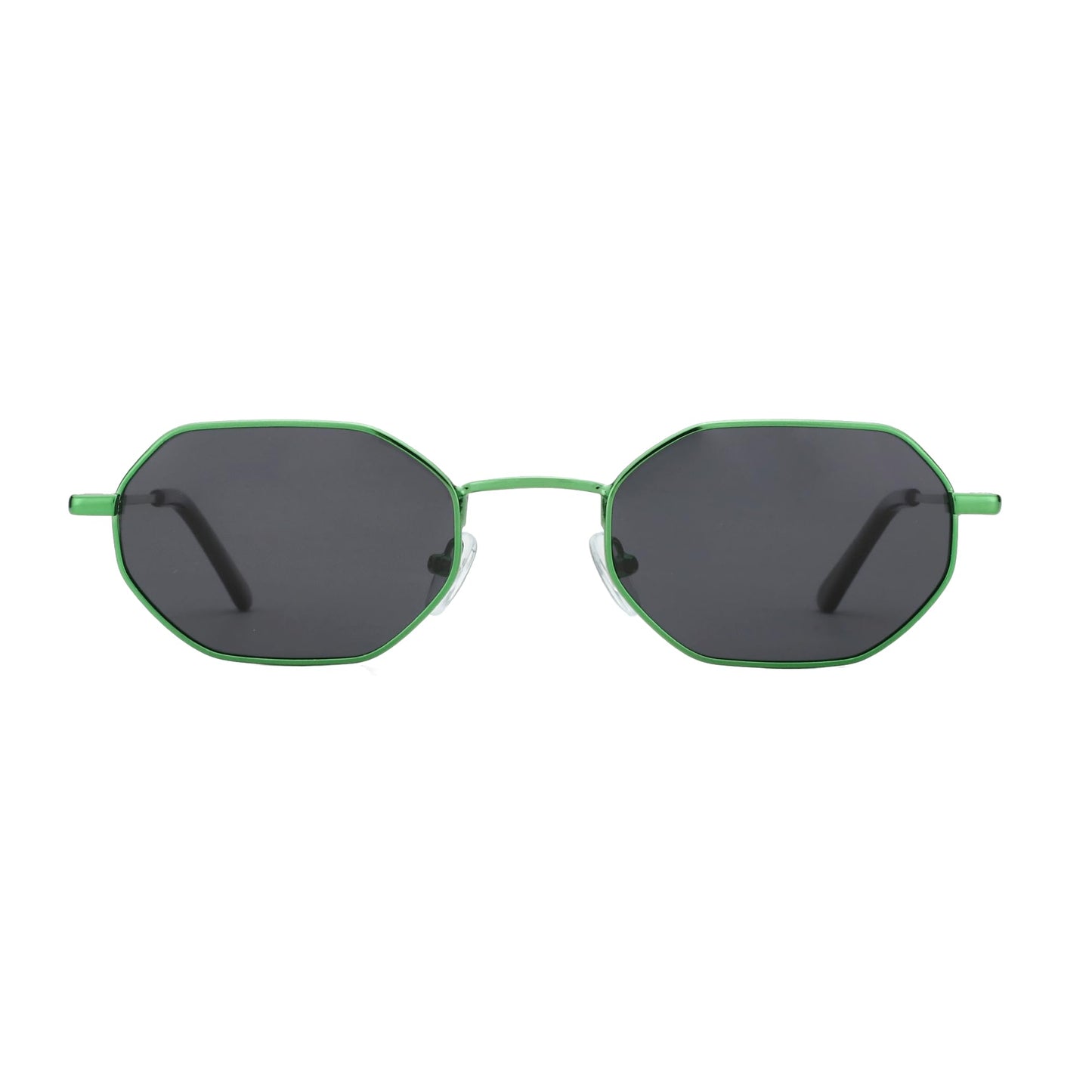 ZENOTTIC Small Octagonal Polarized Sunglasses for Women Men Hippie Metal Frame Retro Rectangle Sun Glasses