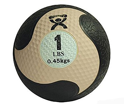 CanDo 38346 Rubber Medicine Ball, 1 lb, Tan